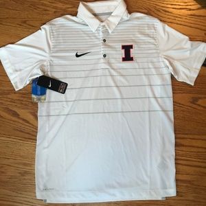 Illinois Fighting Illini Nike Dri-Fit Striped Polo